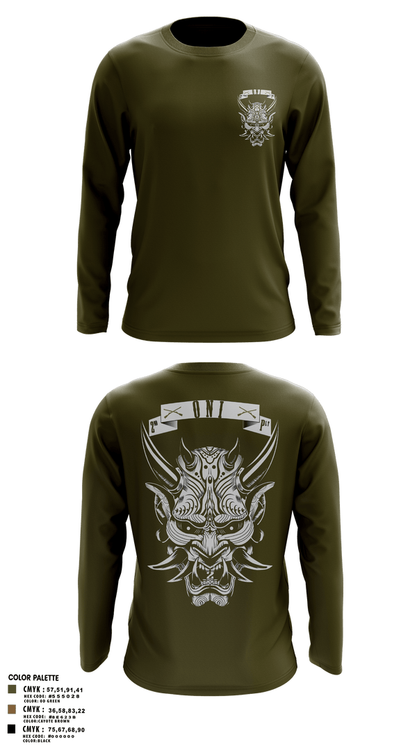 Long Sleeve Performance Shirt, 2ND PLATOON ONI, Army, Teamtime, Team time, sublimation, custom sports apparel, team uniforms, spirit wear, spiritwear, sports uniforms, custom shirts, team store, custom team store, fundraiser sports, apparel fundraiser