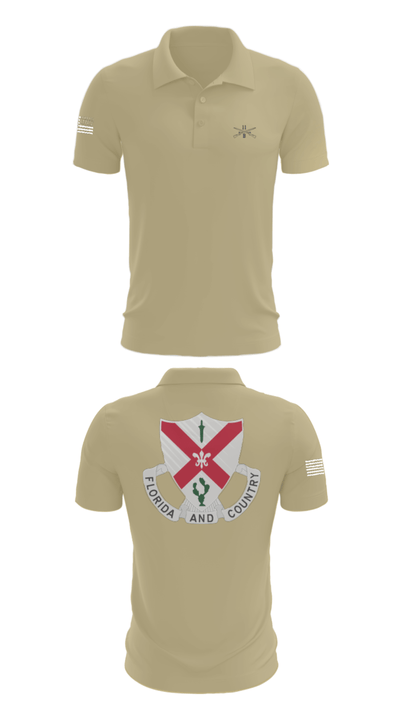 C Co 1-124 Rifle Company 57736053 Short Sleeve Performance Polo - 83