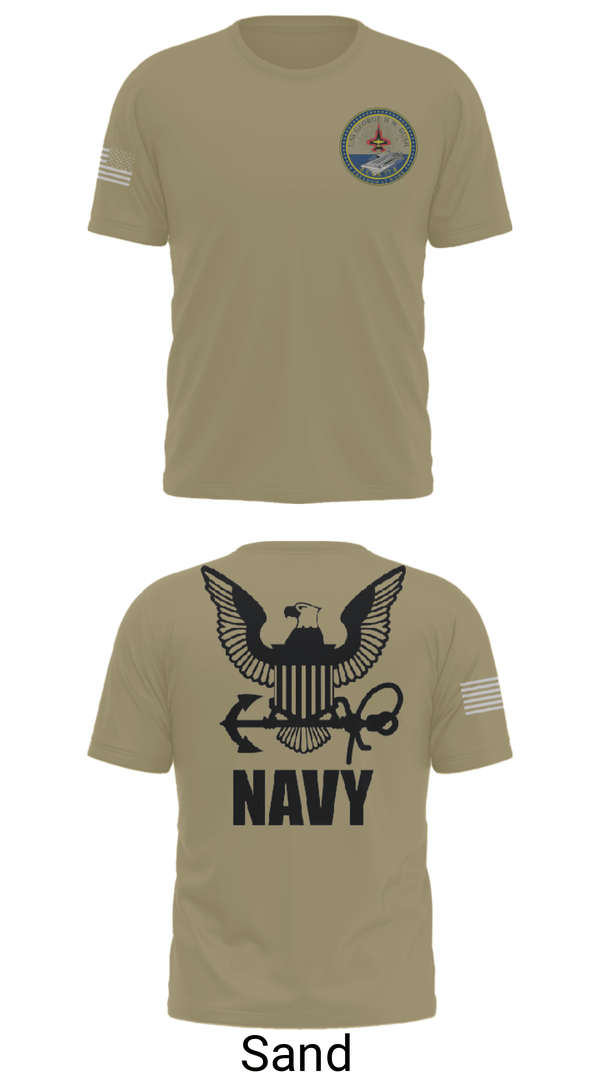 Old School Cotton Feel Shirt, Cvn 77 IM-5, Navy, Teamtime, Team time, sublimation, custom sports apparel, team uniforms, spirit wear, spiritwear, sports uniforms, custom shirts, team store, custom team store, fundraiser sports, apparel fundraiser