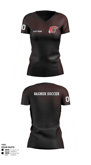Women's Short Sleeve Vneck Shirt, Wagner Girls Soccer, Women's Soccer, Teamtime, Team time, sublimation, custom sports apparel, team uniforms, spirit wear, spiritwear, sports uniforms, custom shirts, team store, custom team store, fundraiser sports, apparel fundraiser