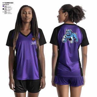 Women's Short Sleeve Vneck Shirt, wild dogs, Women's Basketball, Teamtime, Team time, sublimation, custom sports apparel, team uniforms, spirit wear, spiritwear, sports uniforms, custom shirts, team store, custom team store, fundraiser sports, apparel fundraiser