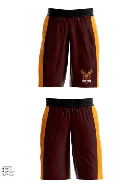 Mens Basketball Shorts, Deer park bucks, Men's Basketball, Teamtime, Team time, sublimation, custom sports apparel, team uniforms, spirit wear, spiritwear, sports uniforms, custom shirts, team store, custom team store, fundraiser sports, apparel fundraiser