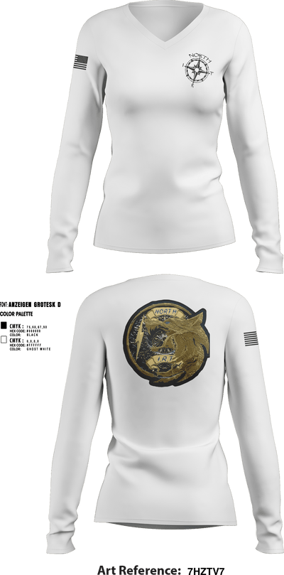 NIRT 4083324 Women's Long Sleeve V-neck Shirt - 3