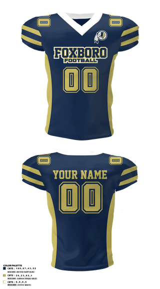 Football Jersey, Foxboro Youth Football And Cheerleading, Football, Teamtime, Team time, sublimation, custom sports apparel, team uniforms, spirit wear, spiritwear, sports uniforms, custom shirts, team store, custom team store, fundraiser sports, apparel fundraiser