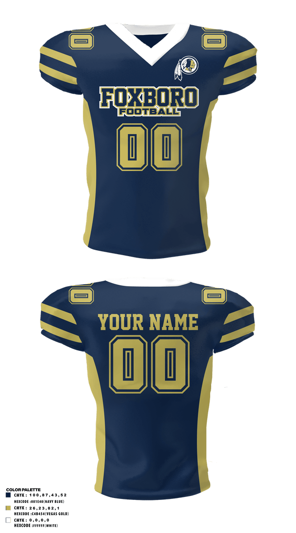 Football Jersey, Foxboro Youth Football And Cheerleading, Football, Teamtime, Team time, sublimation, custom sports apparel, team uniforms, spirit wear, spiritwear, sports uniforms, custom shirts, team store, custom team store, fundraiser sports, apparel fundraiser