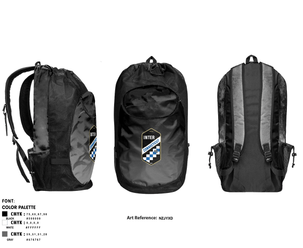 Gear Bag, Inter Connecticut, Men's Soccer, Teamtime, Team time, sublimation, custom sports apparel, team uniforms, spirit wear, spiritwear, sports uniforms, custom shirts, team store, custom team store, fundraiser sports, apparel fundraiser