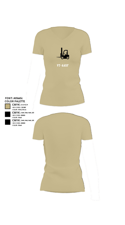 VT-AASF 28903855 Women's Short Sleeve V-neck Shirt - 80