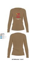 1st Battalion 15th Field Artillery 40296639 Women's Long Sleeve V-neck Shirt - 2