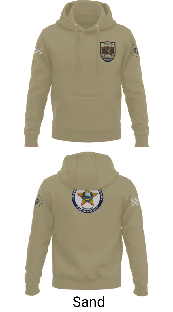 Hoodie, Battallion Nonualco, Army, Teamtime, Team time, sublimation, custom sports apparel, team uniforms, spirit wear, spiritwear, sports uniforms, custom shirts, team store, custom team store, fundraiser sports, apparel fundraiser