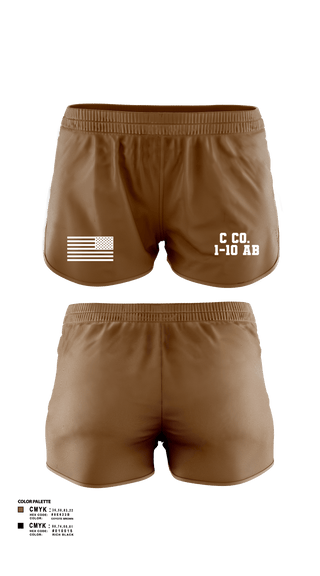 Women's Shorts, C Co. 1-10 AB, , Teamtime, Team time, sublimation, custom sports apparel, team uniforms, spirit wear, spiritwear, sports uniforms, custom shirts, team store, custom team store, fundraiser sports, apparel fundraiser