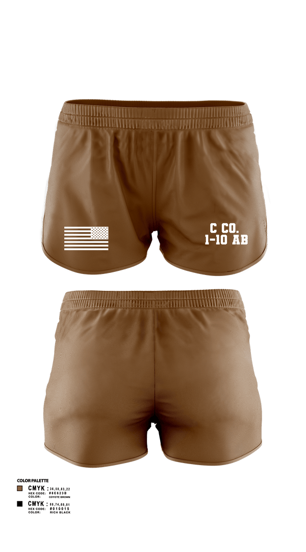 Women's Shorts, C Co. 1-10 AB, , Teamtime, Team time, sublimation, custom sports apparel, team uniforms, spirit wear, spiritwear, sports uniforms, custom shirts, team store, custom team store, fundraiser sports, apparel fundraiser