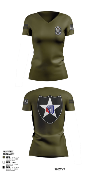 Women's Short Sleeve Vneck Shirt, 2nd Infantry 2nd Brigade Alpha Company, Army, Teamtime, Team time, sublimation, custom sports apparel, team uniforms, spirit wear, spiritwear, sports uniforms, custom shirts, team store, custom team store, fundraiser sports, apparel fundraiser