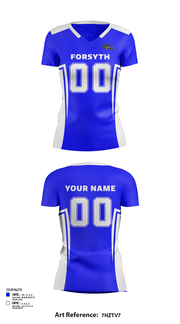 Women's Short Sleeve Vneck Shirt, Forsyth High School Volleyball, Women's Volleyball, Teamtime, Team time, sublimation, custom sports apparel, team uniforms, spirit wear, spiritwear, sports uniforms, custom shirts, team store, custom team store, fundraiser sports, apparel fundraiser