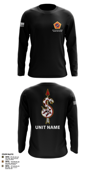 Long Sleeve Performance Shirt, 98th Expeditionary Signal Battalion, Army, Teamtime, Team time, sublimation, custom sports apparel, team uniforms, spirit wear, spiritwear, sports uniforms, custom shirts, team store, custom team store, fundraiser sports, apparel fundraiser