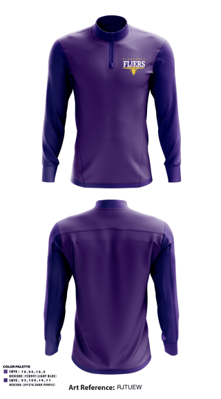 Quarter Zip Jacket, Fliers, Baseball, Teamtime, Team time, sublimation, custom sports apparel, team uniforms, spirit wear, spiritwear, sports uniforms, custom shirts, team store, custom team store, fundraiser sports, apparel fundraiser