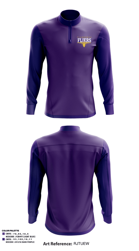 Quarter Zip Jacket, Fliers, Baseball, Teamtime, Team time, sublimation, custom sports apparel, team uniforms, spirit wear, spiritwear, sports uniforms, custom shirts, team store, custom team store, fundraiser sports, apparel fundraiser