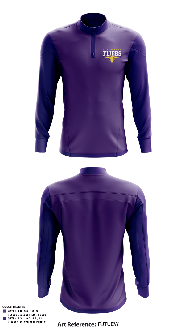 Quarter Zip Jacket, Fliers, Baseball, Teamtime, Team time, sublimation, custom sports apparel, team uniforms, spirit wear, spiritwear, sports uniforms, custom shirts, team store, custom team store, fundraiser sports, apparel fundraiser