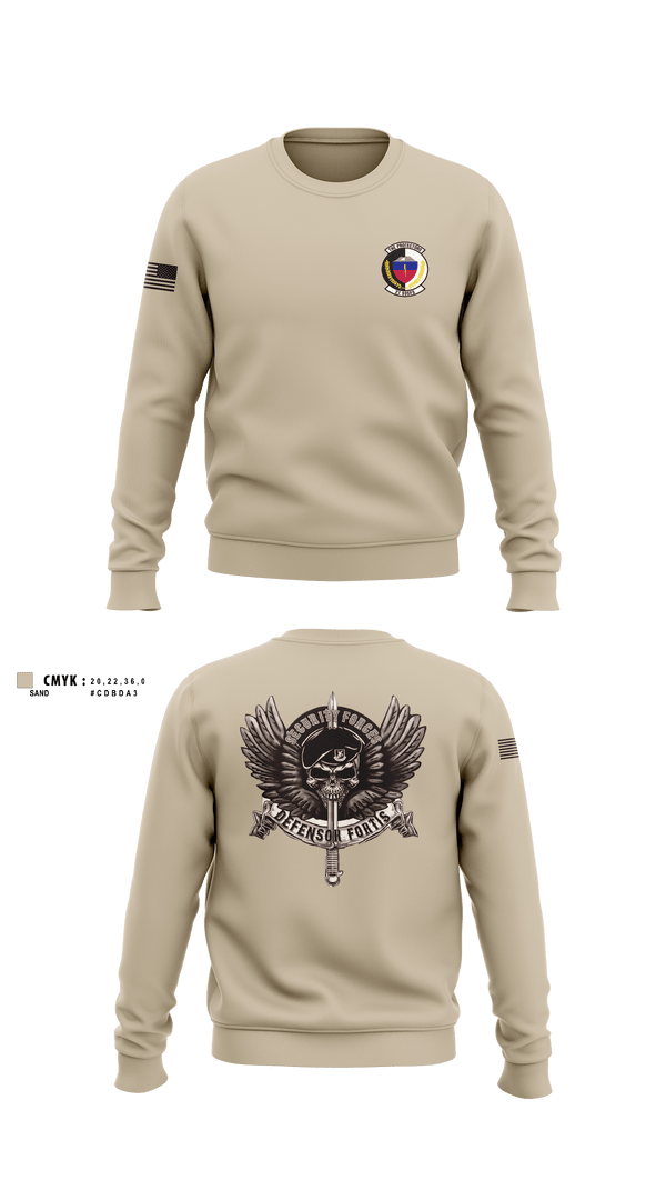 Crew Neck Sweatshirt, 27 SOSFS, Air Force, Teamtime, Team time, sublimation, custom sports apparel, team uniforms, spirit wear, spiritwear, sports uniforms, custom shirts, team store, custom team store, fundraiser sports, apparel fundraiser