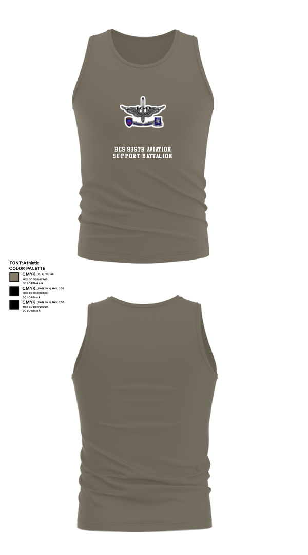 Tank Top, HCS 935th Aviation support battalion, , Teamtime, Team time, sublimation, custom sports apparel, team uniforms, spirit wear, spiritwear, sports uniforms, custom shirts, team store, custom team store, fundraiser sports, apparel fundraiser