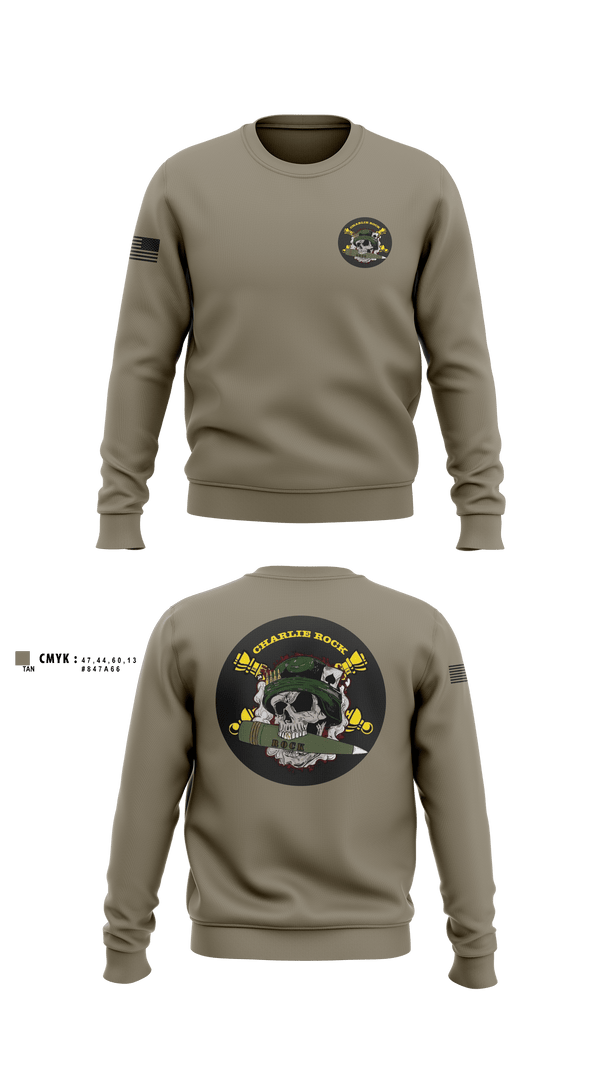 Crew Neck Sweatshirt, Charlie rock, Army, Teamtime, Team time, sublimation, custom sports apparel, team uniforms, spirit wear, spiritwear, sports uniforms, custom shirts, team store, custom team store, fundraiser sports, apparel fundraiser