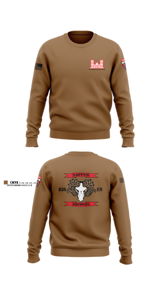 Crew Neck Sweatshirt, 836 Engineer Company SAPPER, , Teamtime, Team time, sublimation, custom sports apparel, team uniforms, spirit wear, spiritwear, sports uniforms, custom shirts, team store, custom team store, fundraiser sports, apparel fundraiser