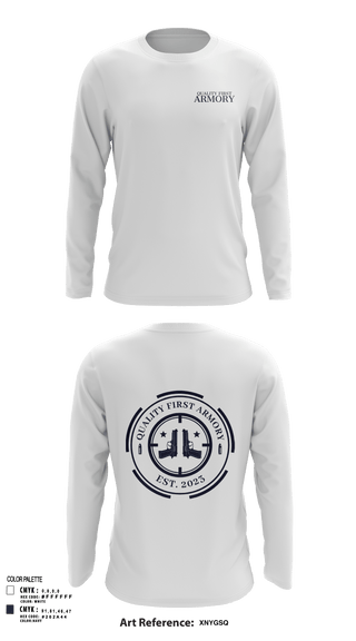 Long Sleeve Performance Shirt, QUALITY FIRST ARMORY, , Teamtime, Team time, sublimation, custom sports apparel, team uniforms, spirit wear, spiritwear, sports uniforms, custom shirts, team store, custom team store, fundraiser sports, apparel fundraiser