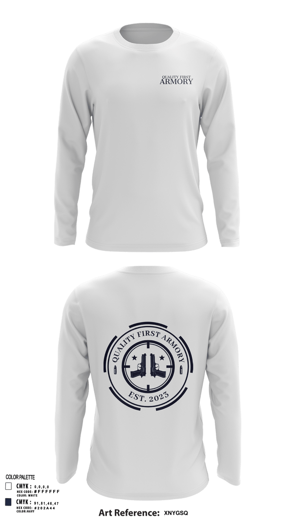 Long Sleeve Performance Shirt, QUALITY FIRST ARMORY, , Teamtime, Team time, sublimation, custom sports apparel, team uniforms, spirit wear, spiritwear, sports uniforms, custom shirts, team store, custom team store, fundraiser sports, apparel fundraiser