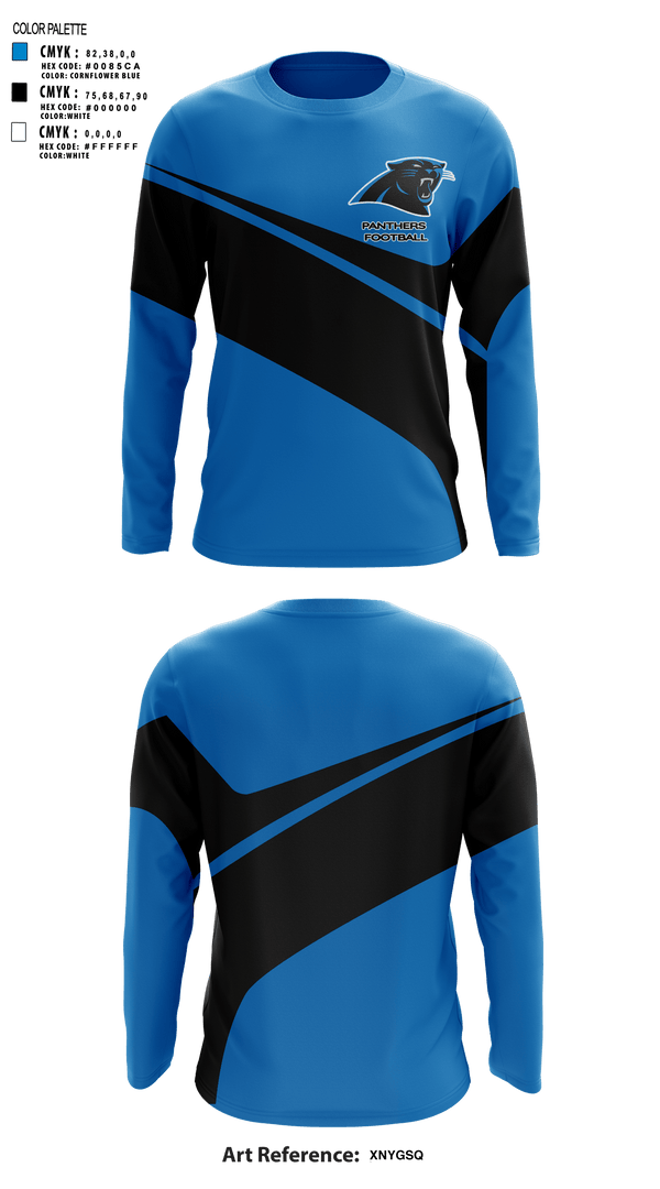 Long Sleeve Shooting Shirt, Panthers, Football, Teamtime, Team time, sublimation, custom sports apparel, team uniforms, spirit wear, spiritwear, sports uniforms, custom shirts, team store, custom team store, fundraiser sports, apparel fundraiser