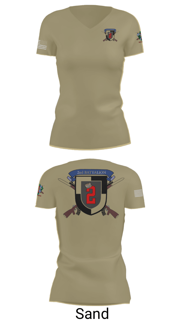 Women's Short Sleeve Vneck Shirt, 2nd Battalion, Army, Teamtime, Team time, sublimation, custom sports apparel, team uniforms, spirit wear, spiritwear, sports uniforms, custom shirts, team store, custom team store, fundraiser sports, apparel fundraiser