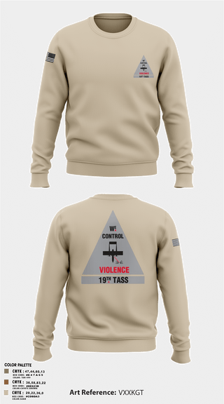 Crew Neck Sweatshirt, 19th TASS, Air Force, Teamtime, Team time, sublimation, custom sports apparel, team uniforms, spirit wear, spiritwear, sports uniforms, custom shirts, team store, custom team store, fundraiser sports, apparel fundraiser