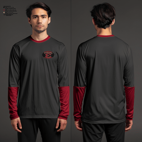 Long Sleeve Performance Shirt, E.C.I.BULLDOGS, Football, Teamtime, Team time, sublimation, custom sports apparel, team uniforms, spirit wear, spiritwear, sports uniforms, custom shirts, team store, custom team store, fundraiser sports, apparel fundraiser
