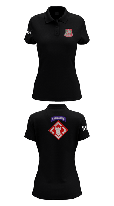 37th engineer bn 83010266 Women's Short Sleeve Performance Polo  - 35