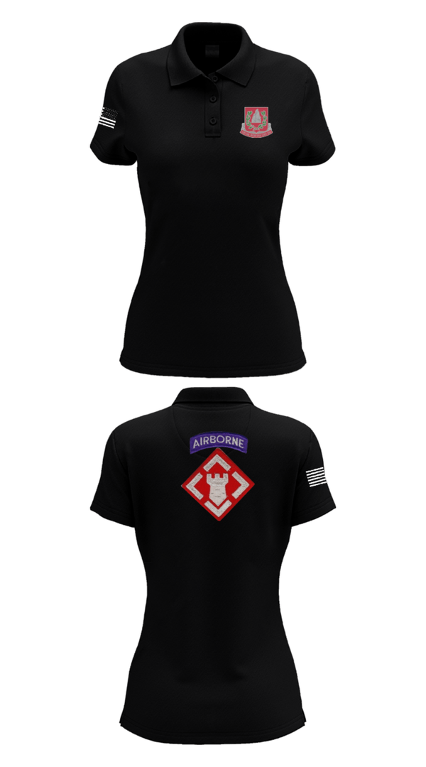 Women's Short Sleeve Performance Polo, 37th engineer bn, Army, Teamtime, Team time, sublimation, custom sports apparel, team uniforms, spirit wear, spiritwear, sports uniforms, custom shirts, team store, custom team store, fundraiser sports, apparel fundraiser