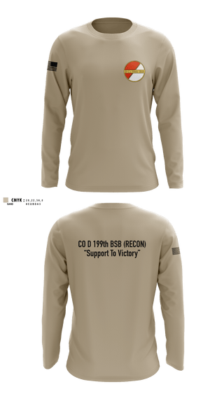Long Sleeve Performance Shirt, Co D 199TH BSB RECON, National Guard, Teamtime, Team time, sublimation, custom sports apparel, team uniforms, spirit wear, spiritwear, sports uniforms, custom shirts, team store, custom team store, fundraiser sports, apparel fundraiser