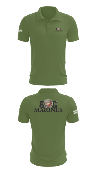 806 Marines 13874790 Short Sleeve Performance Polo - 47