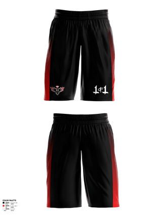Mens Basketball Shorts, 1 of 1 elite, Men's Basketball, Teamtime, Team time, sublimation, custom sports apparel, team uniforms, spirit wear, spiritwear, sports uniforms, custom shirts, team store, custom team store, fundraiser sports, apparel fundraiser