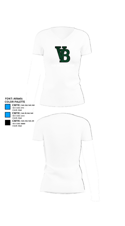 Van Buren Pointers 4133501 Women's Short Sleeve V-neck Shirt - 18