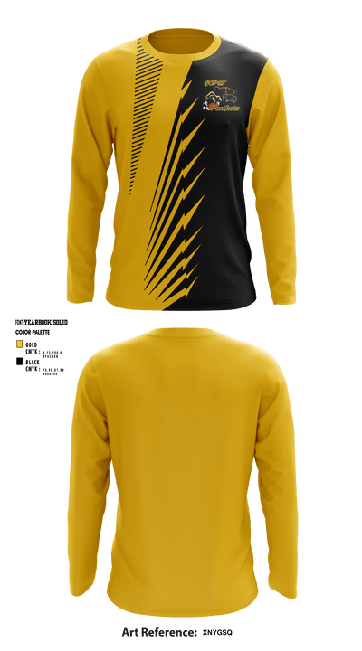 Greene County Pop Warner 26440684 Long Sleeve Performance Shirt - 1