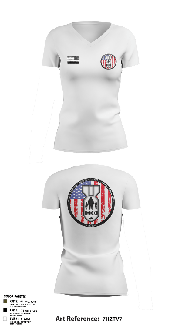 Women's Short Sleeve Vneck Shirt, 482nd EOD, Air Force, Teamtime, Team time, sublimation, custom sports apparel, team uniforms, spirit wear, spiritwear, sports uniforms, custom shirts, team store, custom team store, fundraiser sports, apparel fundraiser