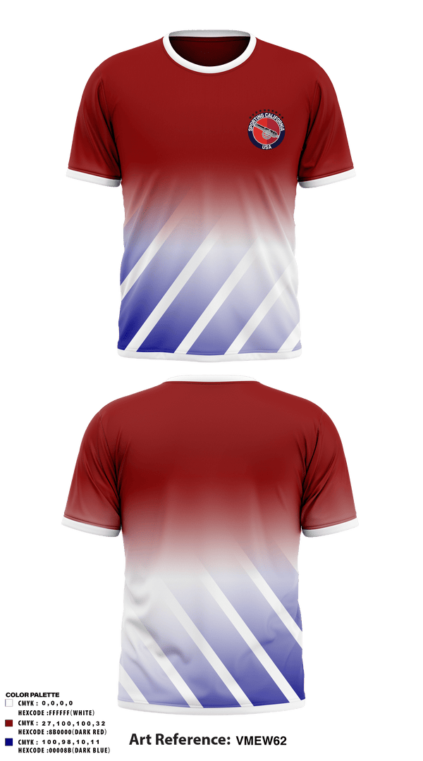 Short Sleeve Performance Shirt, Sporting California USA, Men's Soccer, Teamtime, Team time, sublimation, custom sports apparel, team uniforms, spirit wear, spiritwear, sports uniforms, custom shirts, team store, custom team store, fundraiser sports, apparel fundraiser