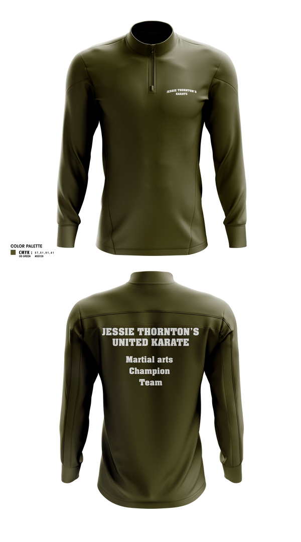 Quarter Zip Jacket, JESSIE THORNTON’S KARATE, , Teamtime, Team time, sublimation, custom sports apparel, team uniforms, spirit wear, spiritwear, sports uniforms, custom shirts, team store, custom team store, fundraiser sports, apparel fundraiser