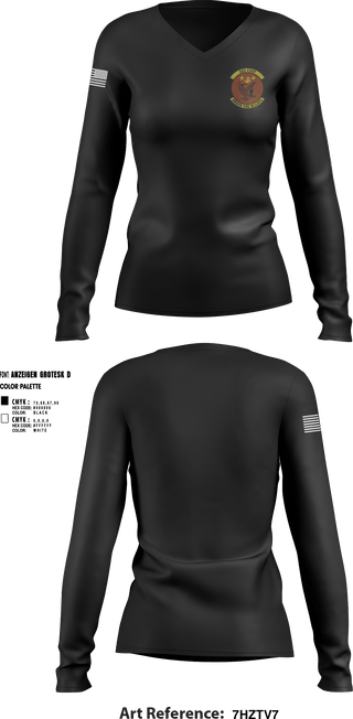 Women's Long Sleeve Vneck Shirt, ACC FARP, Air Force, Teamtime, Team time, sublimation, custom sports apparel, team uniforms, spirit wear, spiritwear, sports uniforms, custom shirts, team store, custom team store, fundraiser sports, apparel fundraiser