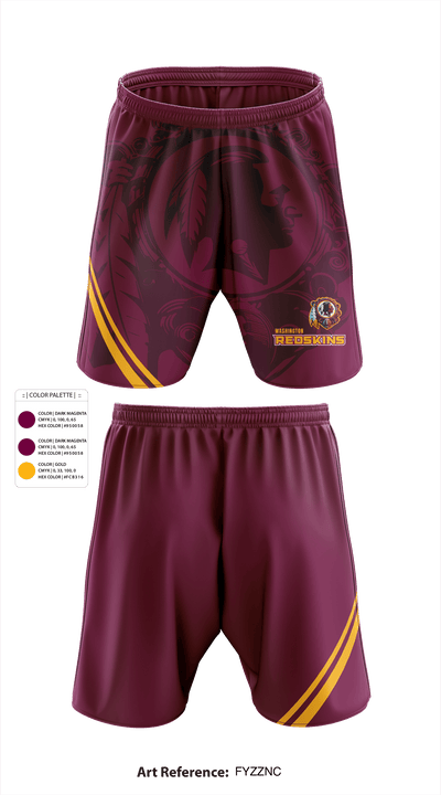 Washington Redskins 23411143 Athletic Shorts With Pockets - 1