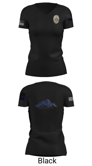 Women's Short Sleeve Vneck Shirt, Eagle Police Department, Police, Teamtime, Team time, sublimation, custom sports apparel, team uniforms, spirit wear, spiritwear, sports uniforms, custom shirts, team store, custom team store, fundraiser sports, apparel fundraiser