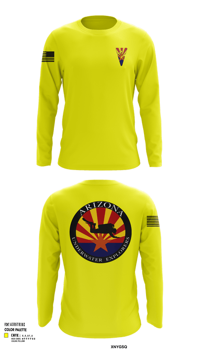 Arizona Underwater Explorers 16457471 Long Sleeve Performance Shirt - 43