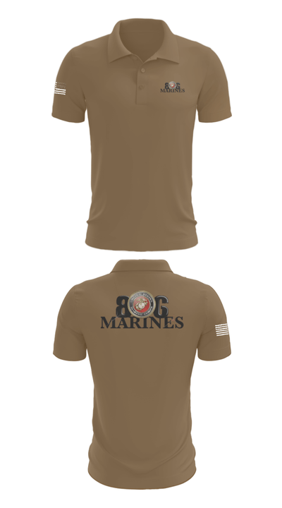 806 Marines 13874790 Short Sleeve Performance Polo - 7