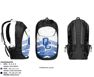 Gear Bag, Oak Creek Knights, Men's Volleyball, Teamtime, Team time, sublimation, custom sports apparel, team uniforms, spirit wear, spiritwear, sports uniforms, custom shirts, team store, custom team store, fundraiser sports, apparel fundraiser