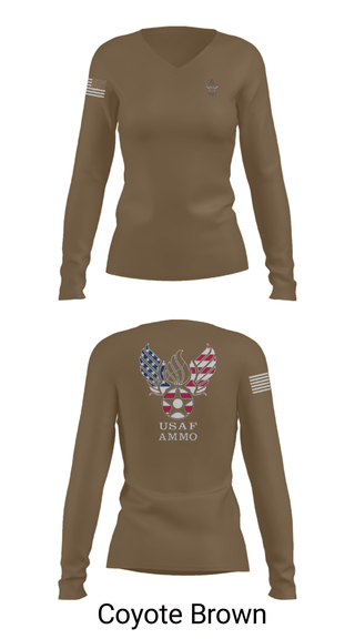 Women's Long Sleeve Vneck Shirt, 7th Munitions Sq, Air Force, Teamtime, Team time, sublimation, custom sports apparel, team uniforms, spirit wear, spiritwear, sports uniforms, custom shirts, team store, custom team store, fundraiser sports, apparel fundraiser