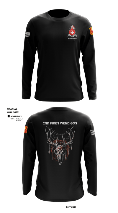 Bravo 1st BN 14th FAR 722916 Long Sleeve Performance Shirt - 2