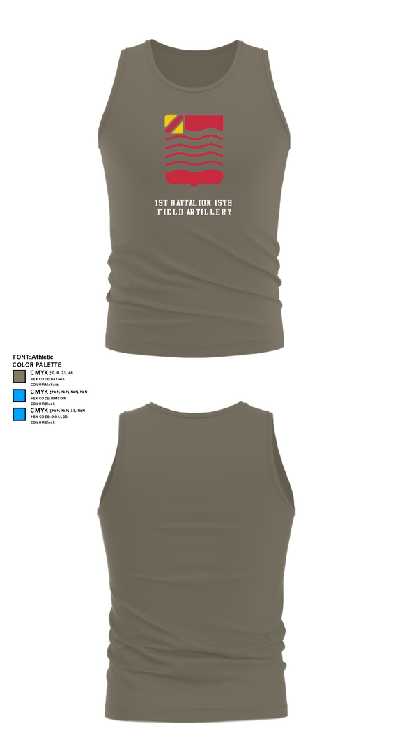 Tank Top, 1st Battalion 15th Field Artillery, Army, Teamtime, Team time, sublimation, custom sports apparel, team uniforms, spirit wear, spiritwear, sports uniforms, custom shirts, team store, custom team store, fundraiser sports, apparel fundraiser